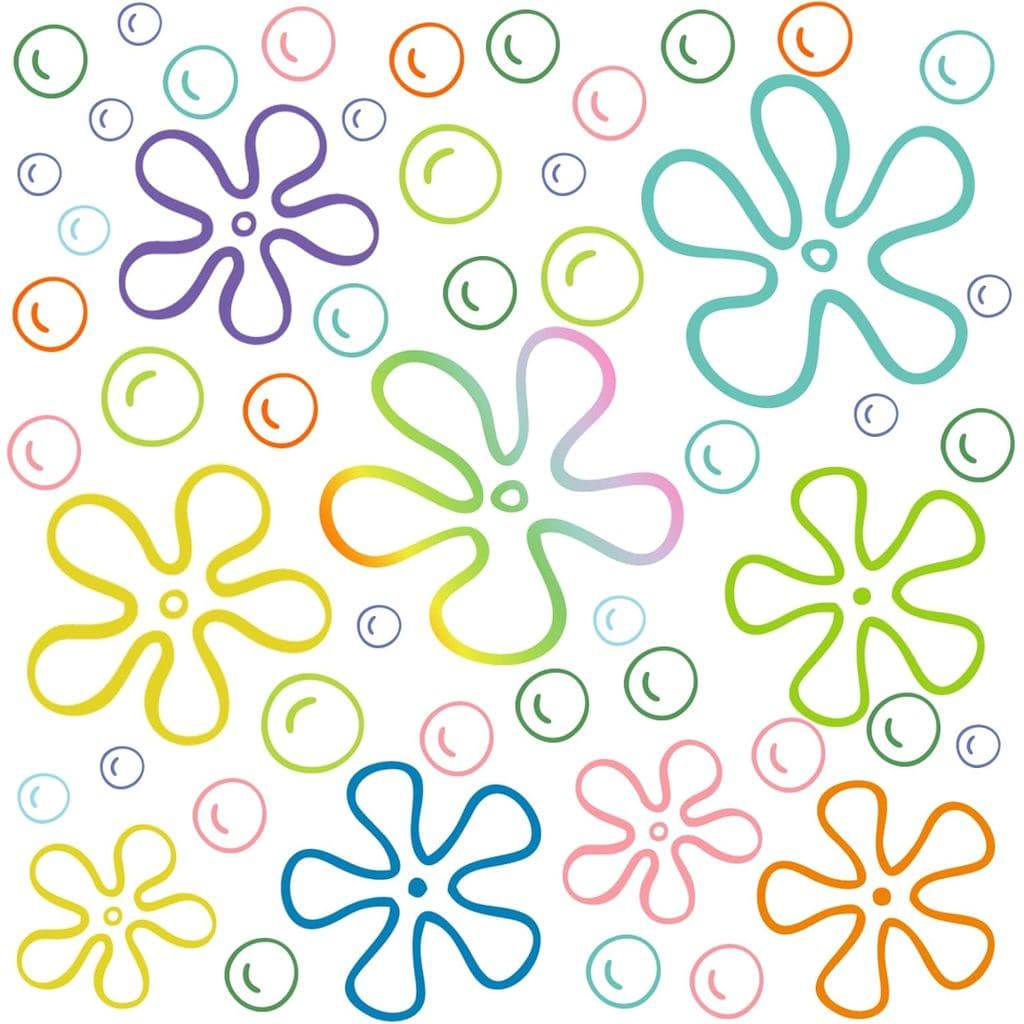 187 Adesivos de Parede com Bolhas de Flores, Decorações para Festa de Aniversário com Tema do Fundo do Mar, Adesivos de