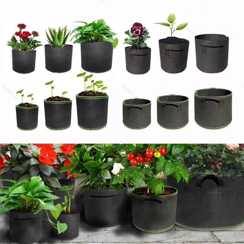 Sacos De Cultivo De Plantas Vasos De Plantador Tecido Não Berçário Flores Saco De Crescimento De Plantio De Árvore BR24B