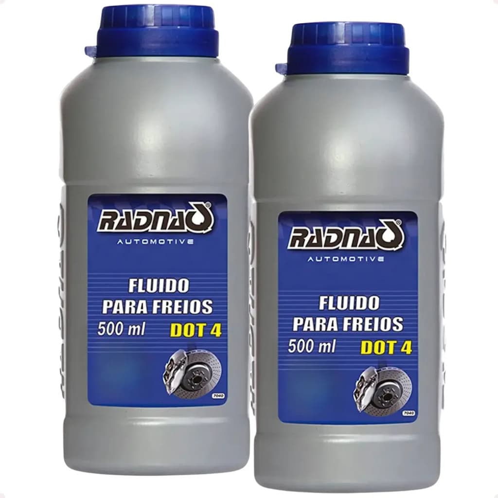 Kit 02 Fluído Óleo Sistema Freio Dot 4 Original Radnaq 500ml