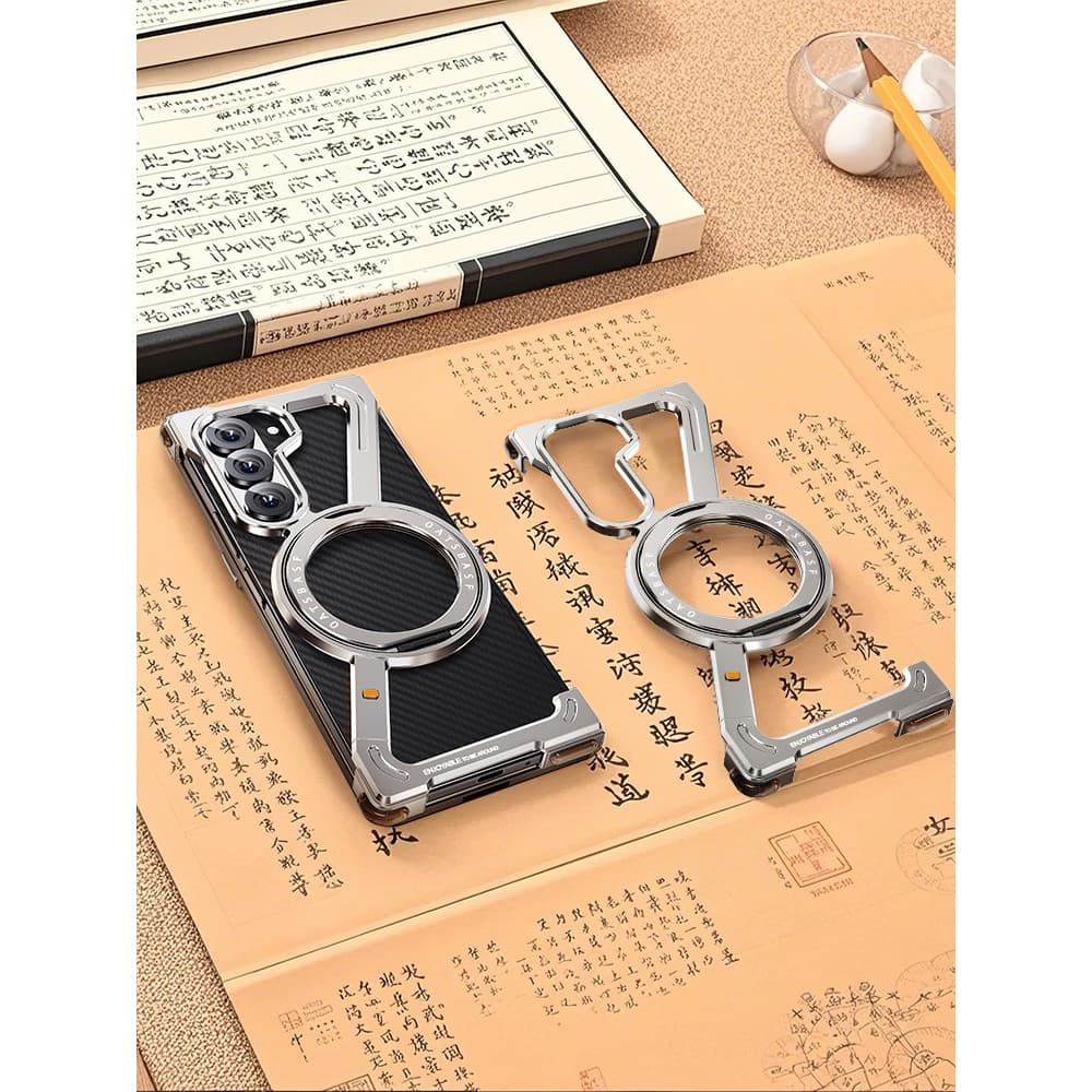 Paifan Capa de telefone Samsung zfold7 adequada GalaxyZFold8Ultra/6 Tela dobrável Capa de Metal dedicada sem moldura Res