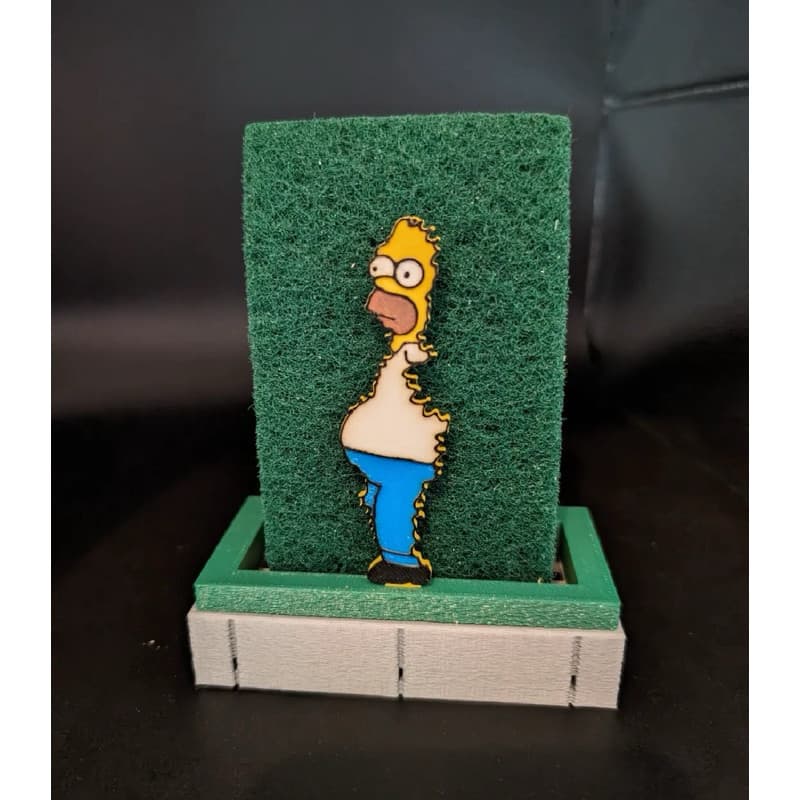 Suporte para Esponja do Homer Simpson 3D – Decoração Criativa em PLA