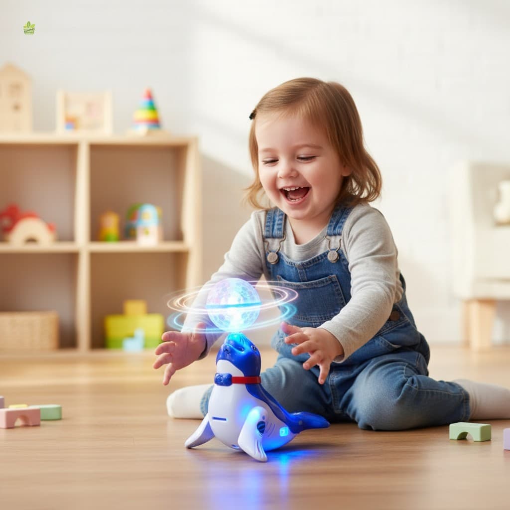 Brinquedo De Vedação Elétrica Acrobática Com Música Leve LED Para Crianças