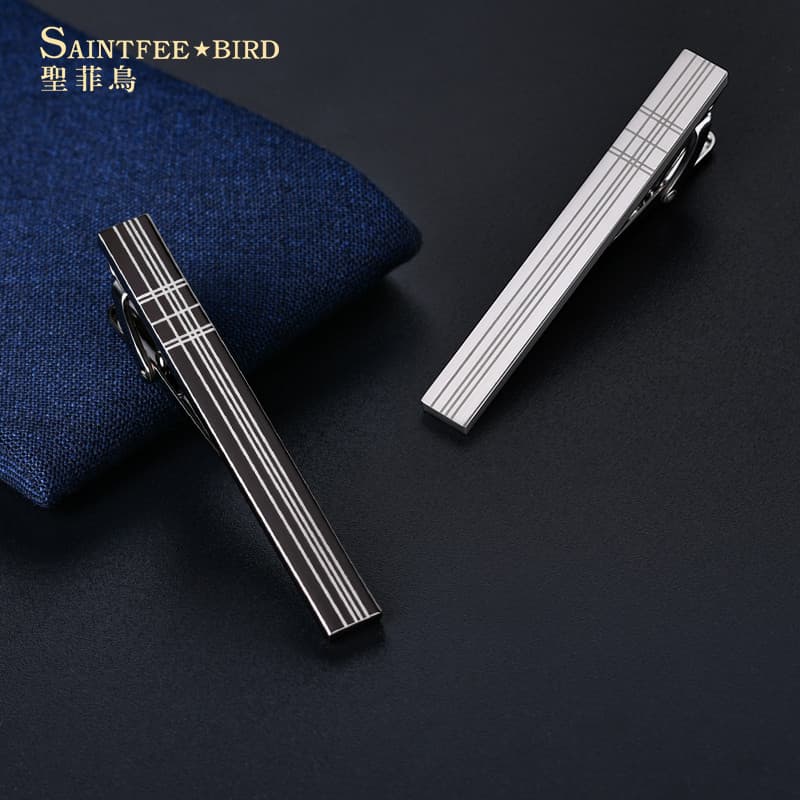San Fei pássaro grade clipe de gravata pino de gravata masculino simples clipe de gravata profissional High-End fivela d