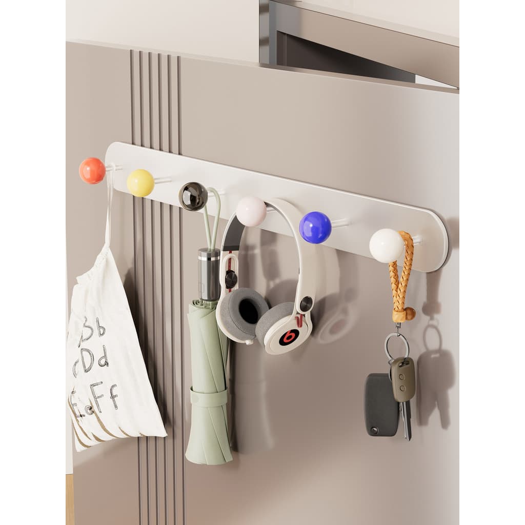 Gancho traseiro de porta magnética ajustável, cabide de roupas para porta de quarto, Rack de armazenamento poderoso, fer
