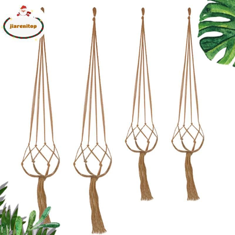 jiarenitop Suporte De Panela macrame Cabide De Planta Pendurado Cesta De Plantador Corda Trançada De Juta Artesanato br