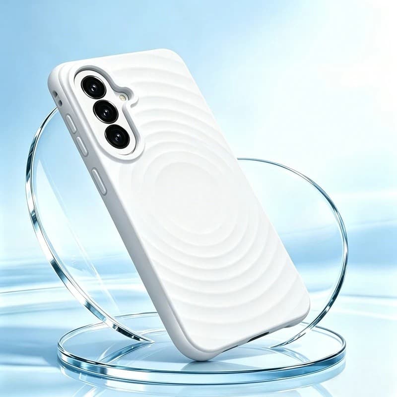 Capa Macia Magnética Para Samsung Galaxy A57 A56 A55 A36 A35 Ondulação De Água Silicone Magnético De Telefone