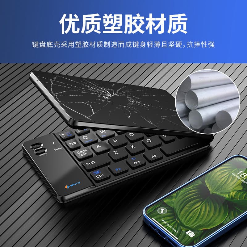 2026 Novo Estilo Mini Teclado Duas Dobras Leve Portátil Celular Tablet Universal202607