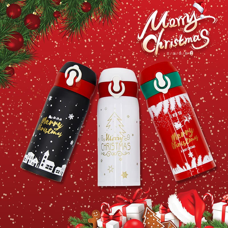 Copo de água Papelaria Presentes de Natal Copo térmico Presentes de feriado de ano novo Copo de casamento festivo Portát
