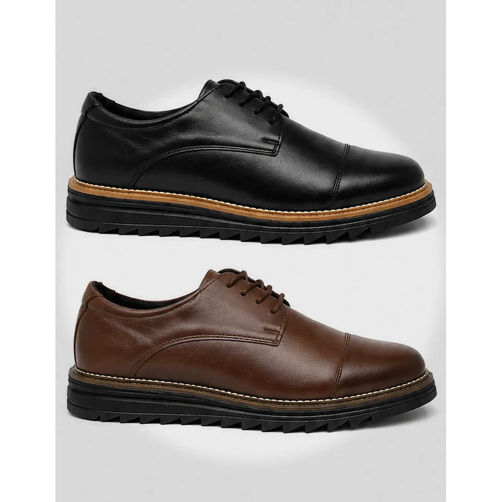 Kit 2 Mocassim Masculino Social Tratorado Casual Dockside Loafer Oxford Confortável Macio Estiloso Couro Sintético