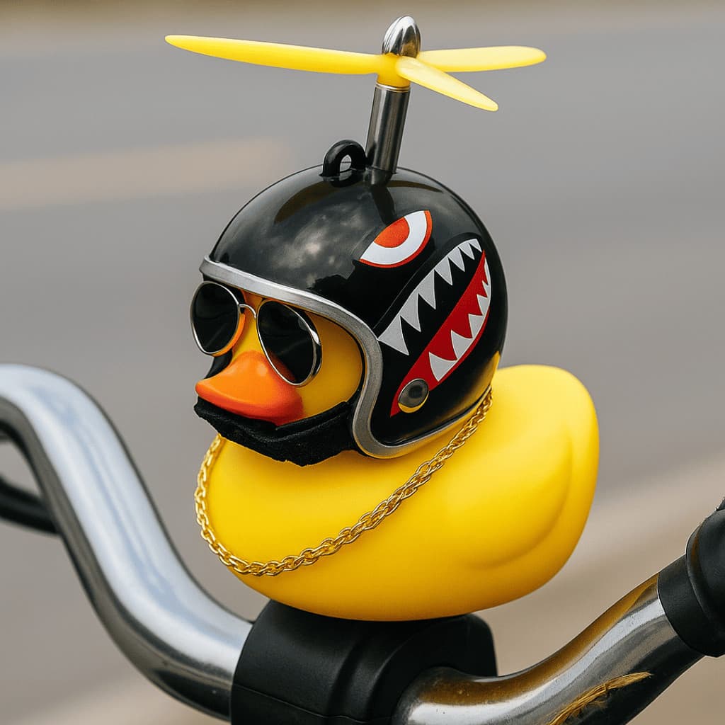 Patinho Jack da Zueira Com LED – Pato de Borracha Para Moto, Bike, Bicicleta e Decoração