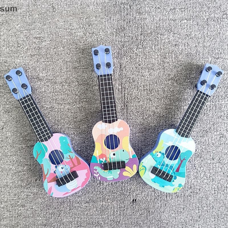 [sum] Mini Ukulele Guitarra Brinquedo Habilidade Melhorando Instrumento Musical Educacional Clássico Inicial Para Menino