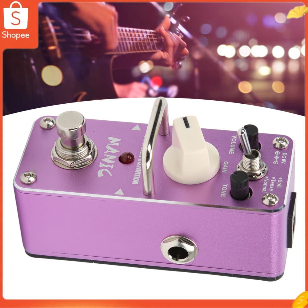 audiohome01.br Pedal de distorção de alto ganho Roxo Distorções Pedais de efeito de guitarra com True Bypass