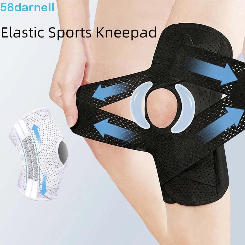 Joelheira Esportiva Elástica , Manga De Joelho De Compressão Unissex Ajustável , Joelheiras Esportivas Respiráveis Antid