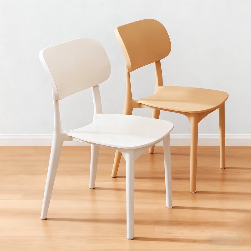 Cadeira de jantar em polipropileno, design simples confortável, ideal para sala de jantar e cozinha residencial