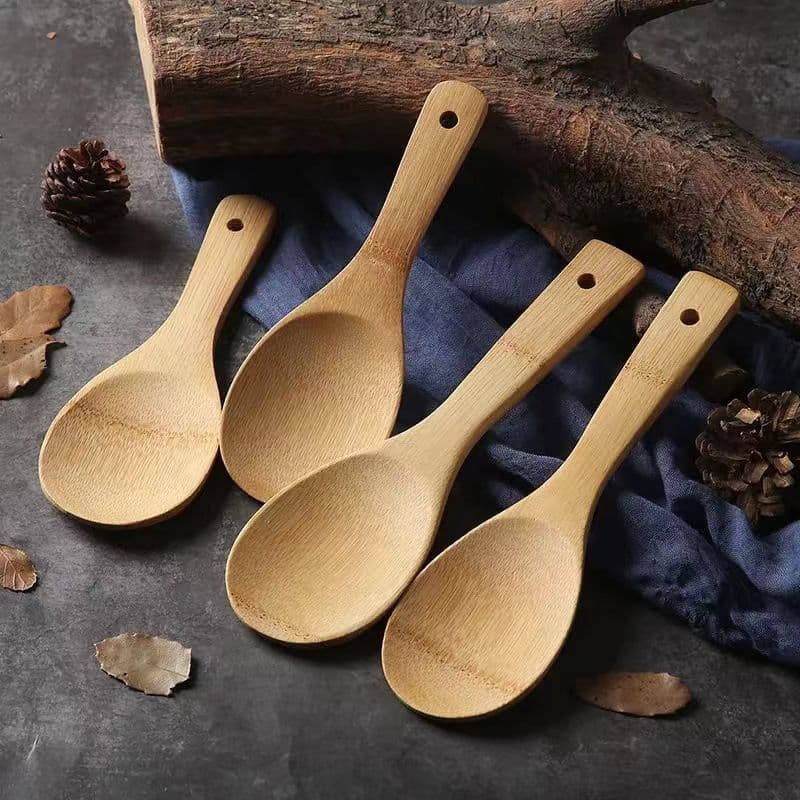 Colher de arroz de bambu Panela de arroz Colher de arroz Colher de arroz Colher de arroz doméstica de bambu sem laca Pan