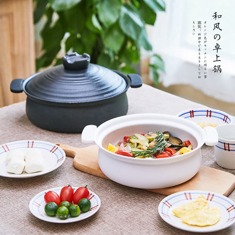 Panela quente estilo japonês panela antiaderente fogão de indução Universal Sukiyaki panela de guisado caçarola panela d