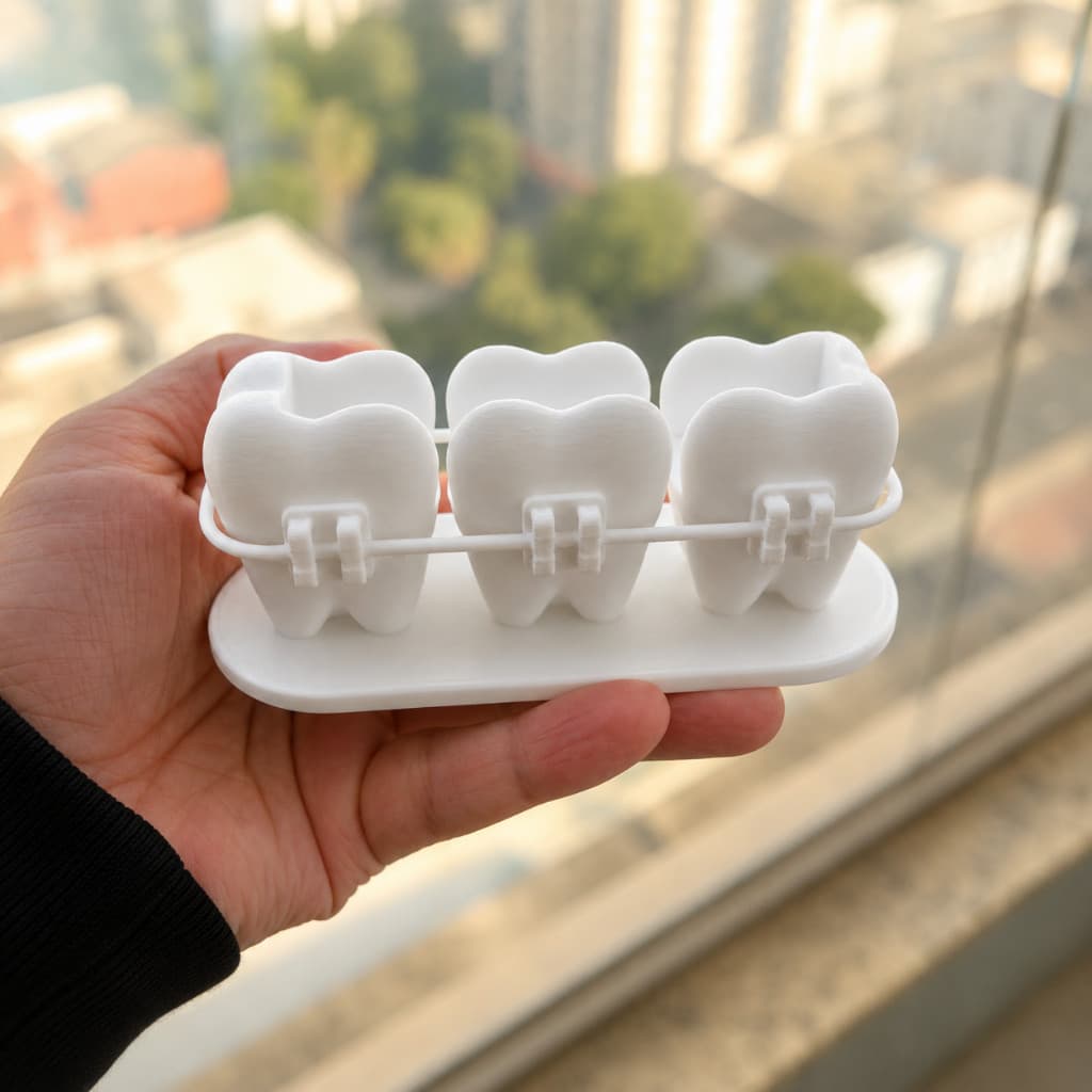 Porta Cartão de Visita Odontológico Dentista Clínica Dental Organizador de Mesa Decorativo
