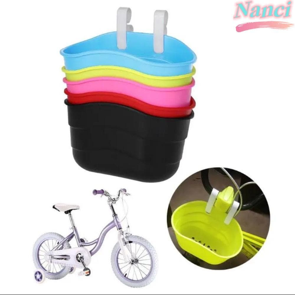 Cesta De Guiador Dianteiro NANCI , Com Ganchos Bicicleta Infantil Traseira De Plástico , Bicicletas À Prova D'água