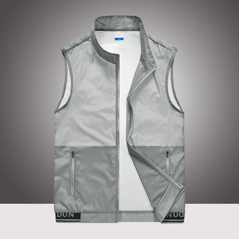 2025 novo estilo verão de secagem rápida colete fino masculino respirável roupas de pele malha colete verão ao ar livre