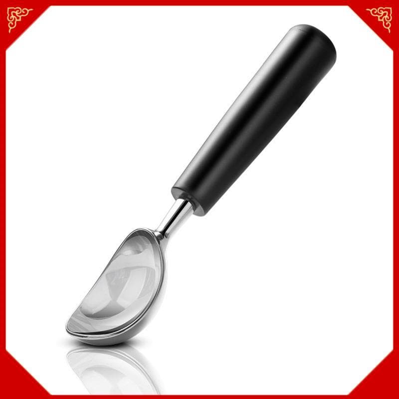 Colher De Sorvete De Aço Inoxidável , Grande Profissional Com Alça De Borracha Antiderrapante , Fácil De Usar , Acabamen