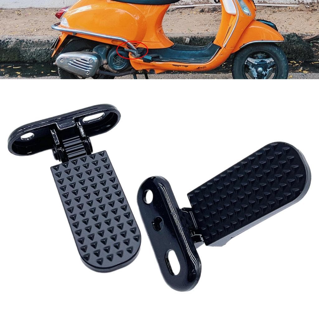 [mcpdwt] Pedais Traseiros De Bicicleta De 2 Peças Apoios Para Os Pés Dobráveis Placas Antiderrapantes De Liga De Alumíni