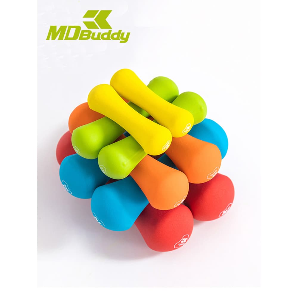 MDBuddy senhoras halteres crianças casa Fitness moldar pequenos halteres emborrachados triângulo ossos mergulhando Subbb