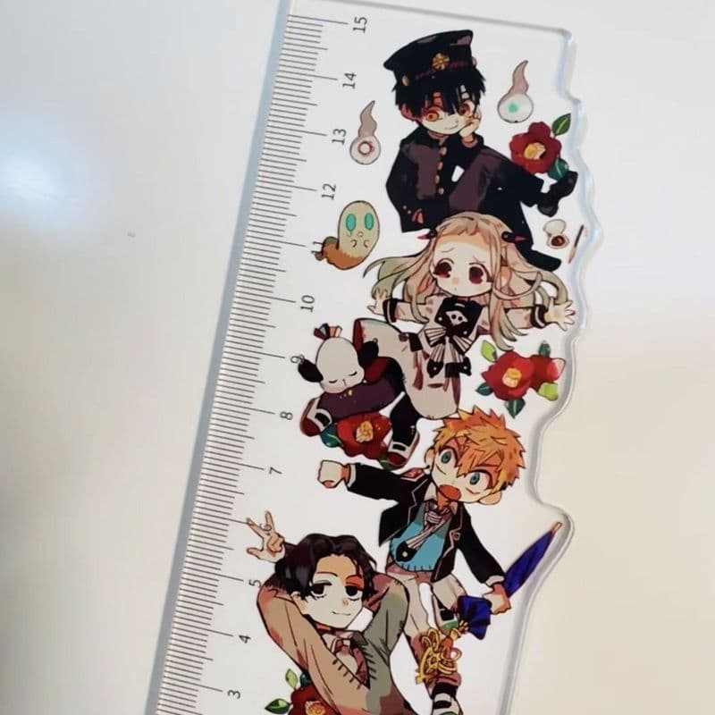 Hanako-kun Fofo Anime Réguas Retas De Plástico Material De Papelaria Acessórios Para Planejador Prêmio De Estudante Pres
