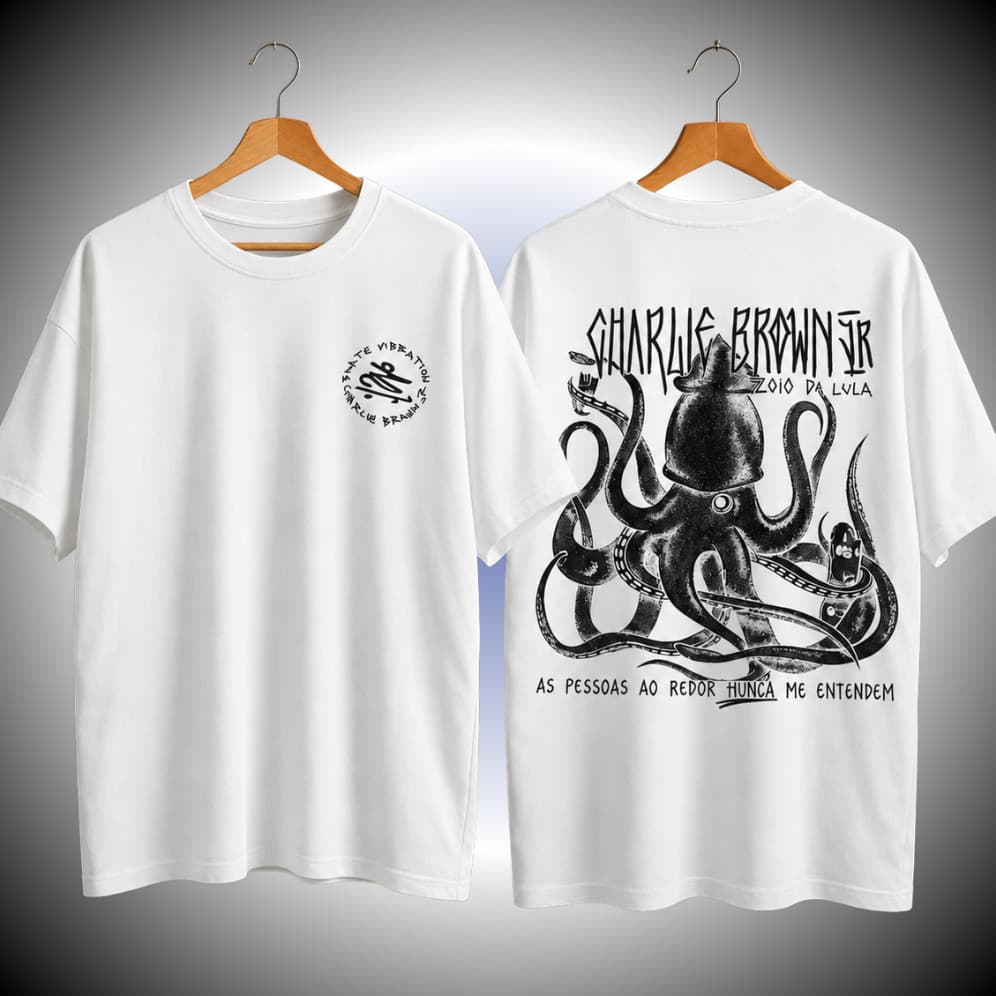 Camiseta Zoio de Lula Charlie Brown Jr Skatista Camisa Estampada Qualidade Premium Envio Imediato