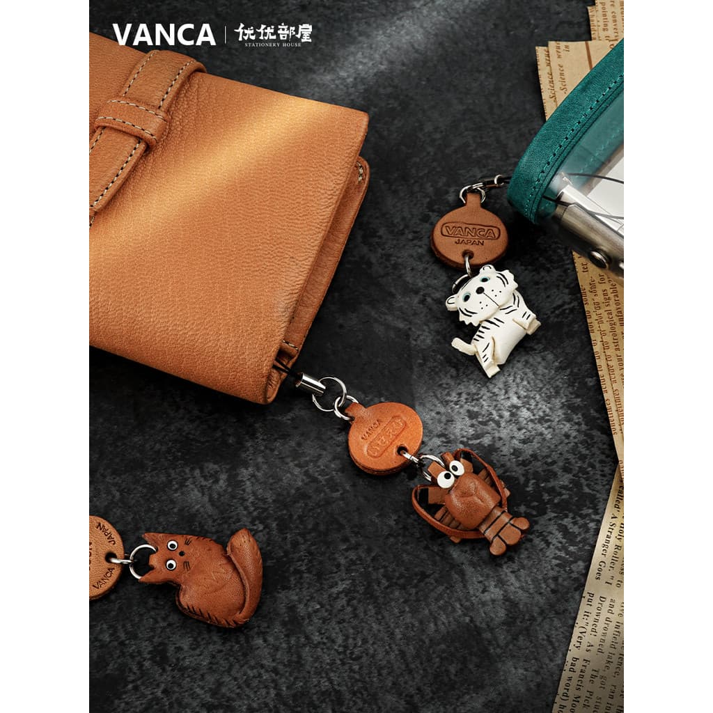 Japão japão VANCA manual pingente de couro genuíno decoração pingente do telefone móvel bonito Animal gato cão