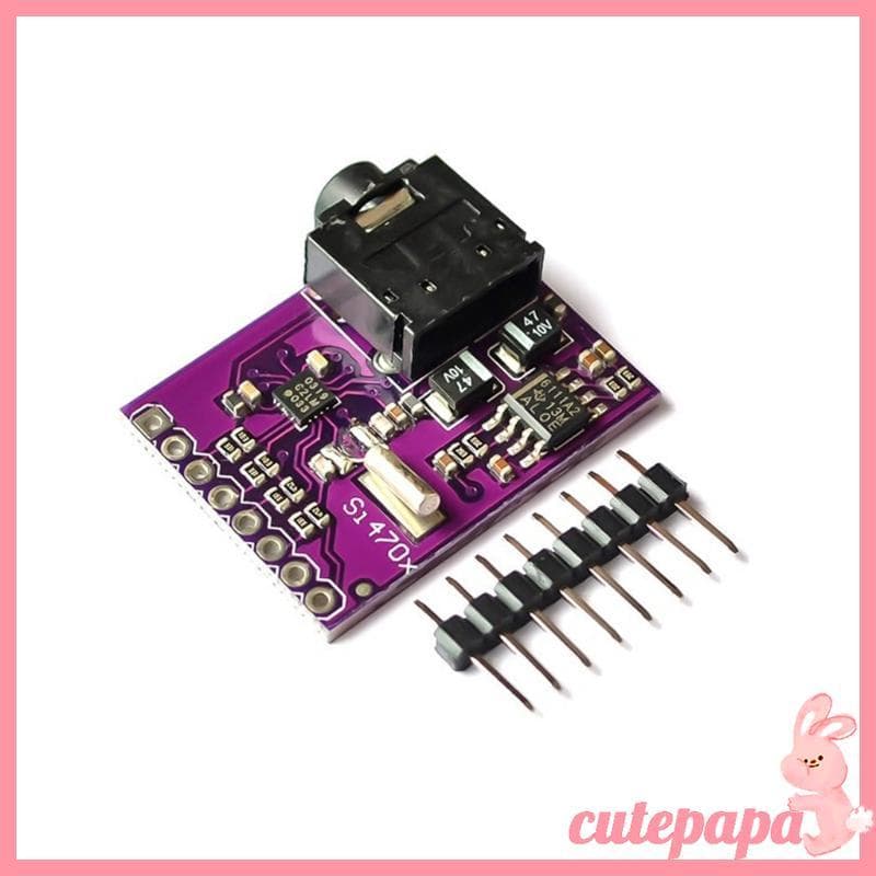 cutepa Si4703 Placa Desenvolvimento Receptor FM Interfaces Controle I2C Módulo PCBs Entrada Som Para