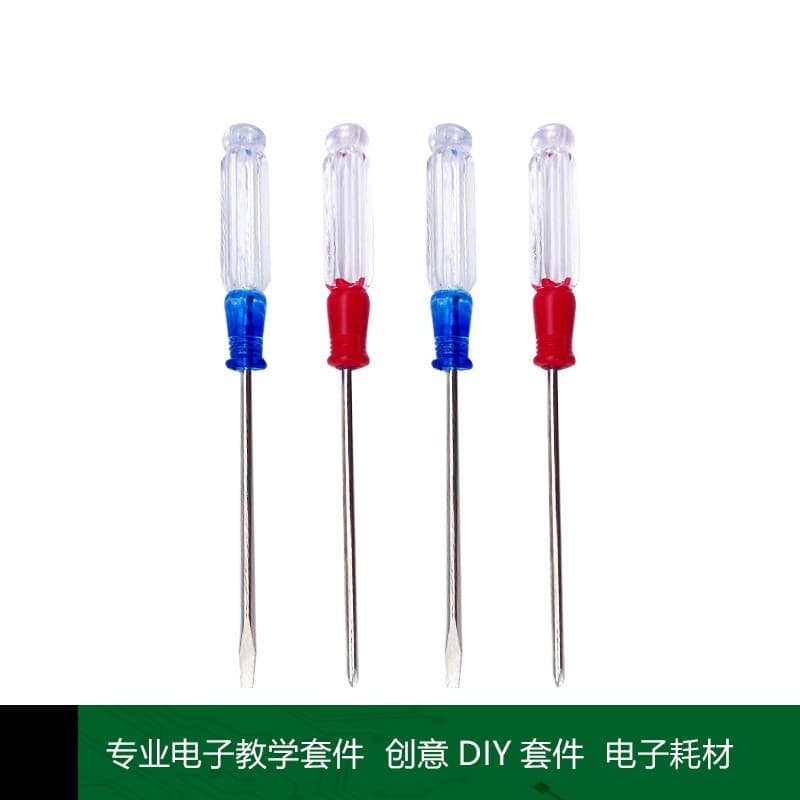Chave de fenda magnética pequena de cristal alça transparente pequena chave de fenda 10cm plana Torx Phillips chave de f
