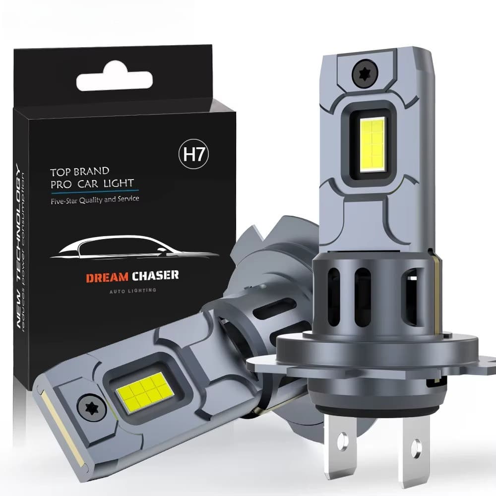 20000LM Mini H7 Led Farol Lâmpada Sem Fio 120W CSP Para Do Carro Lâmpadas De Diodo Automático H7 Turbo 12V 6500K