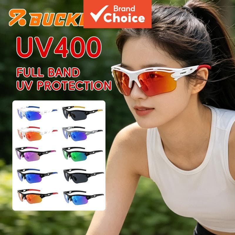 Óculos de Ciclismo Polarizados BUCKLOS UV400, Óculos Esportivos TR90, Anti-Ultravioleta e Anti-Brilho, para Ciclismo