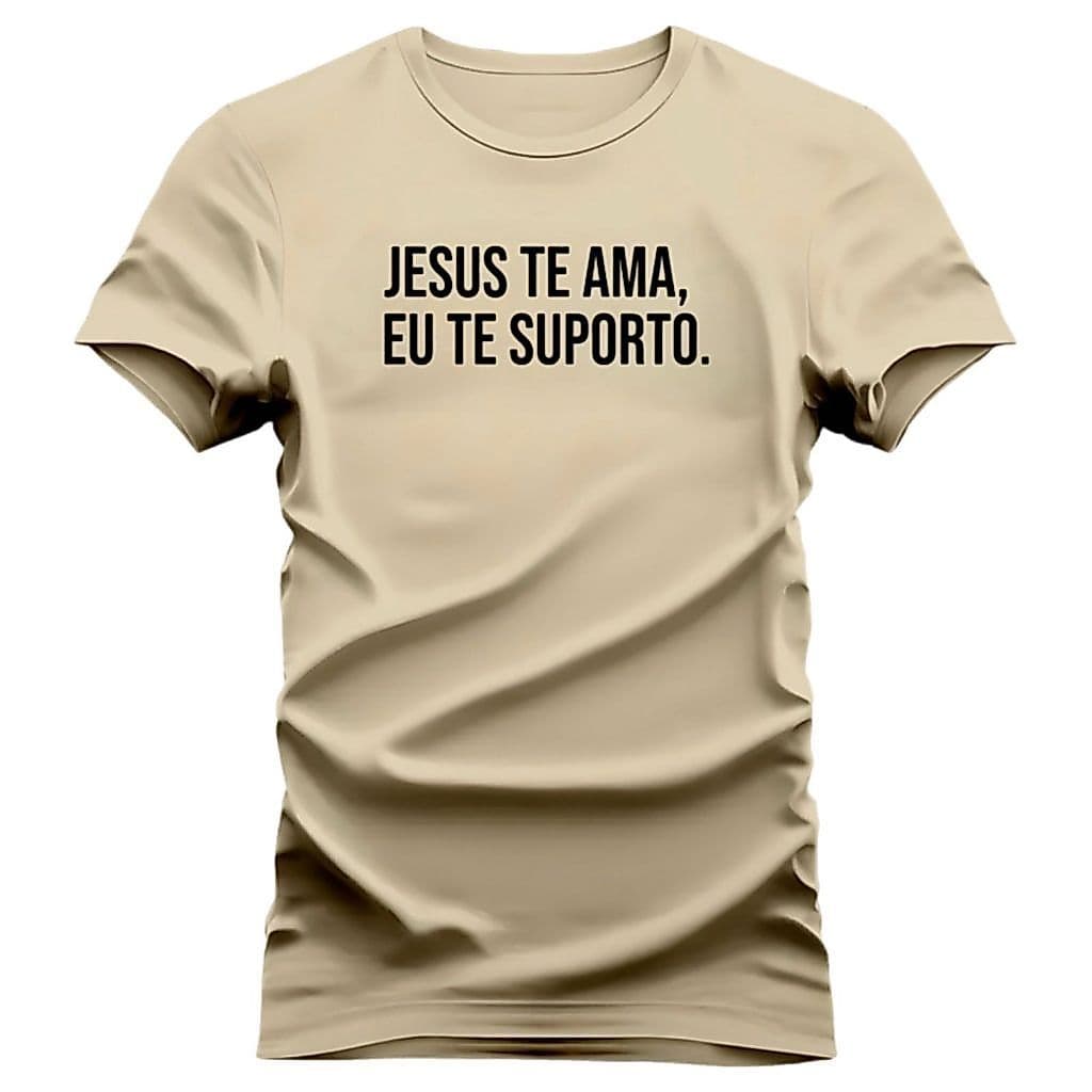 Camisa Jesus Te Ama, Eu te Suporto Frases Camiseta Algodão Envio Imediato Material Premium