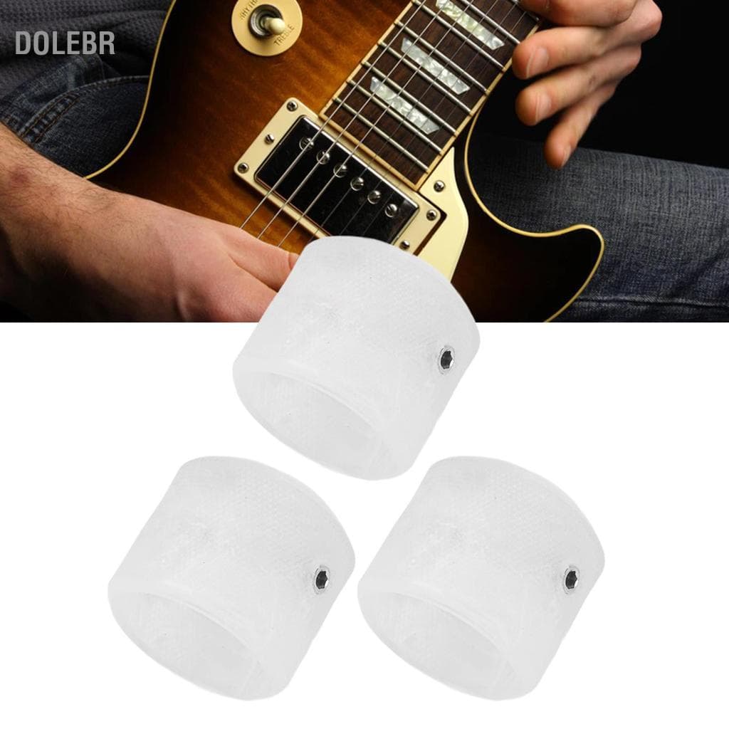 Dolebr Conjunto de botões de guitarra elétrica de 3 unidades, acessório de controlador de potenciômetro para ajuste de