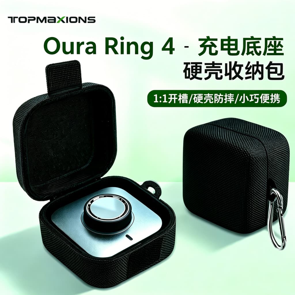 Adequado para Oura Ring4 Base de carregamento saco de armazenamento de casca dura AI anel inteligente caso protetor caix