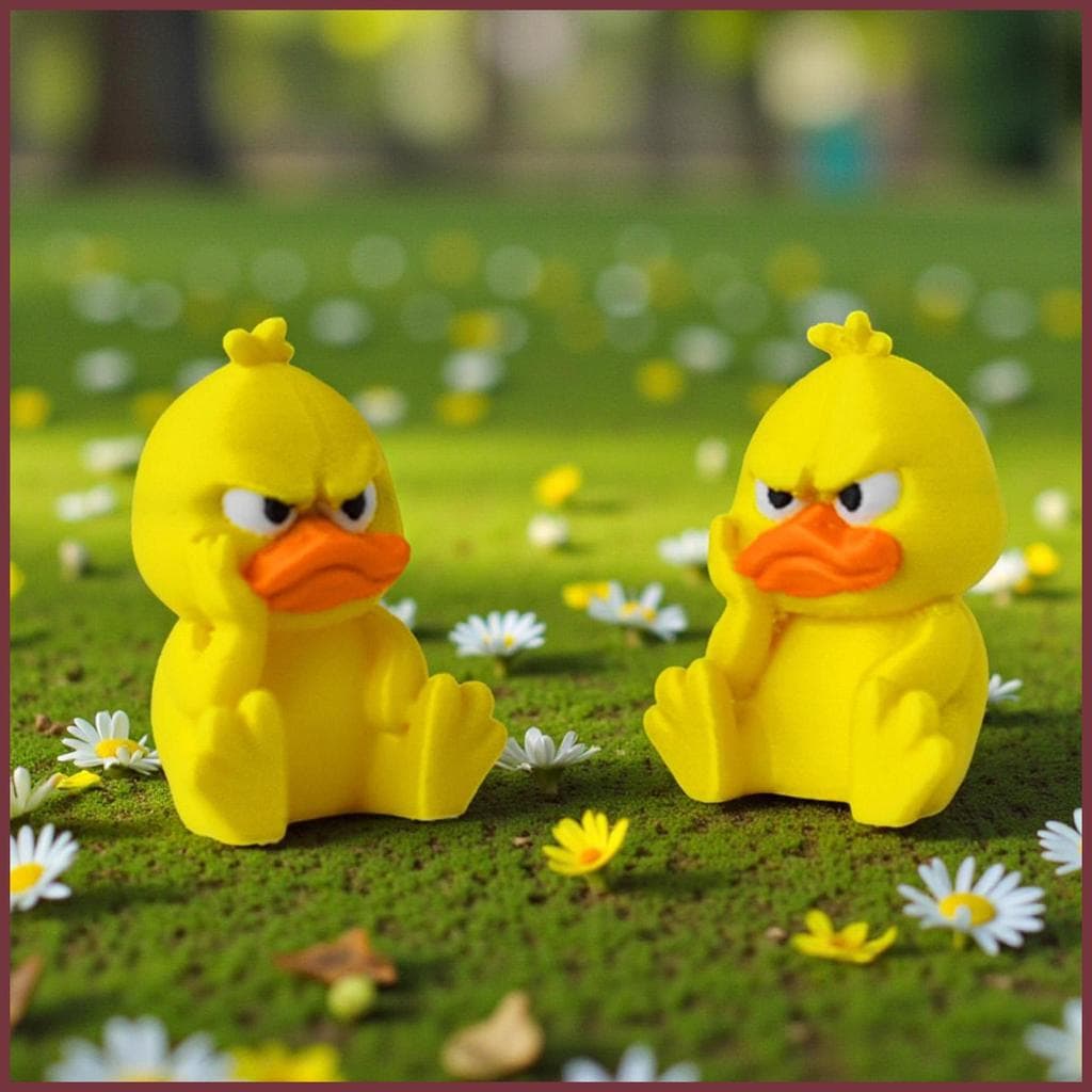 Estatuetas De Pato 9 Peças Colecionáveis Figuras Impressas Em 3D Estátua De Mesa De Animal Fofo Para Armário De Entrada
