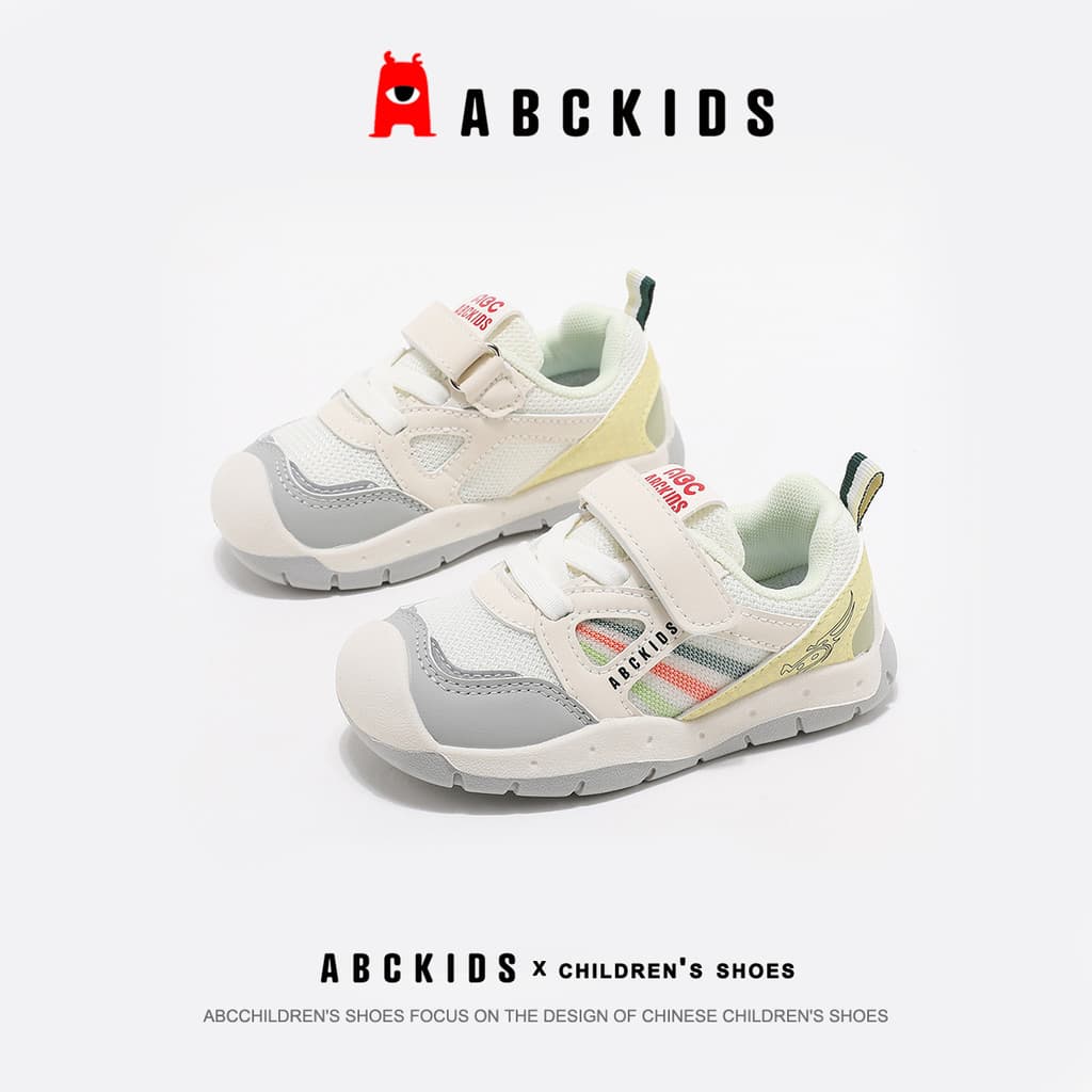 Abckids sapatos infantis meninos sapatos esportivos 2026 outono novo estilo sapatos infantis bebê sola macia leve sapato