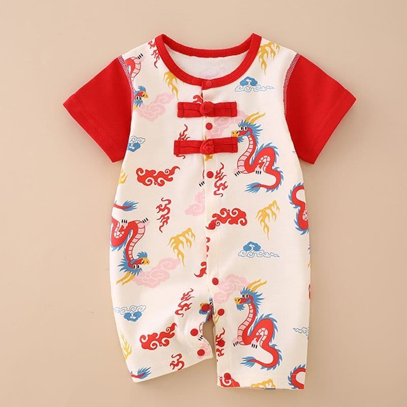 Macacão de bebê roupas de bebê roupas de bebê roupas de bebê roupas de bebê roupas de bebê macacão estilo chinês vermelh