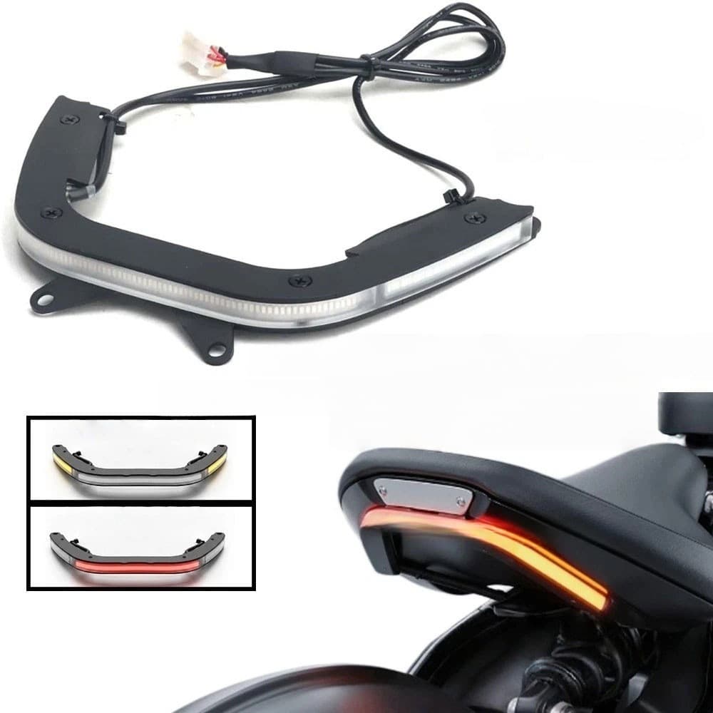 Conjunto de luzes traseiras modificado para motocicleta Triumph Bobber, luzes de freio, luzes de emergência LED