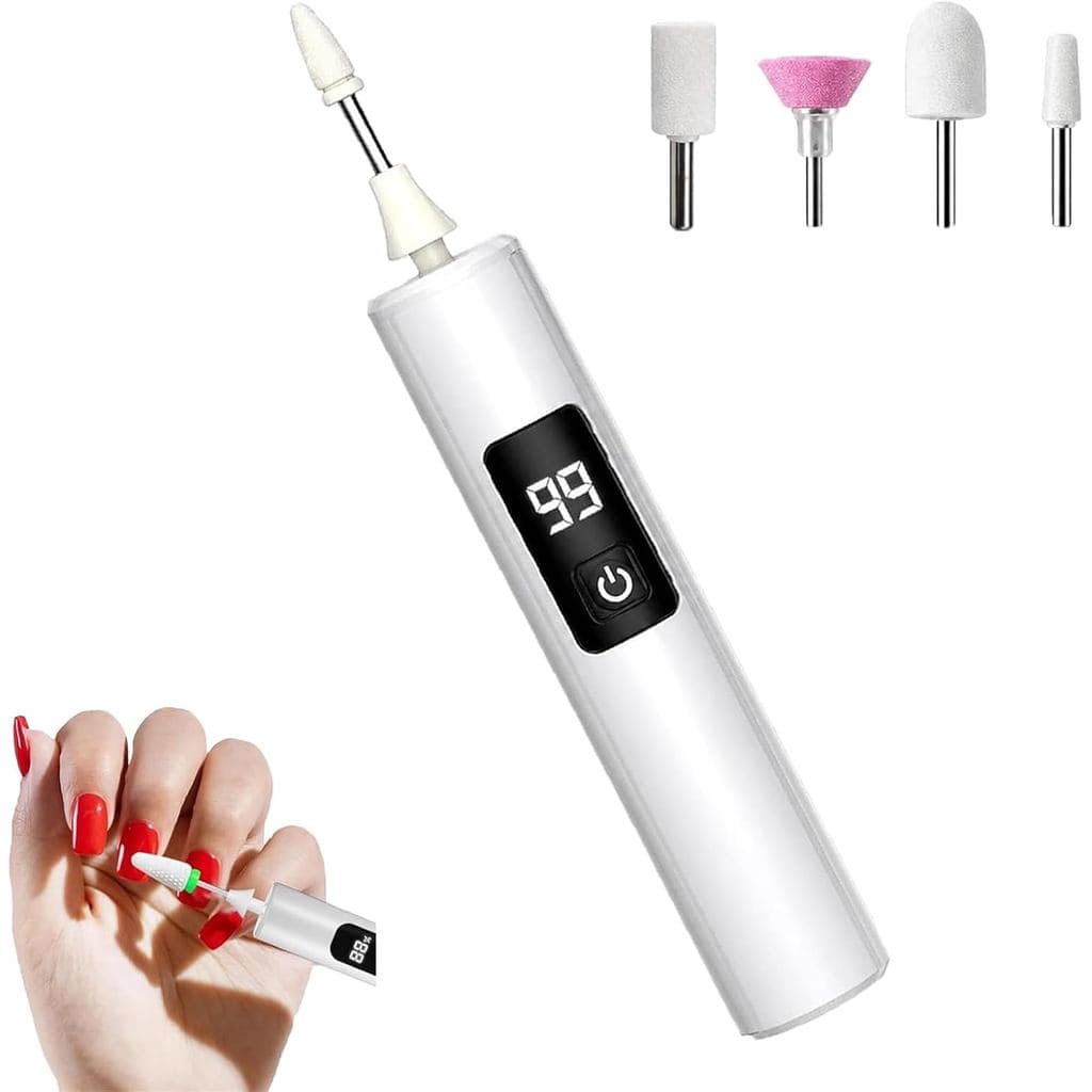 Lixadeira de unhas elétrica profissional 35000 RPM, lixa de unhas elétrica - ferramenta de pedicure sem fio recarregável