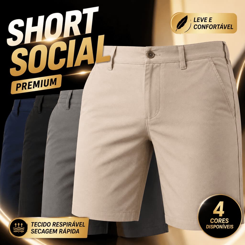 Short Masculino Poliamida Premium Bermudinha Leve Confortável Flexível Esporte Corrida Praia Lazer Vários Tamanhos
