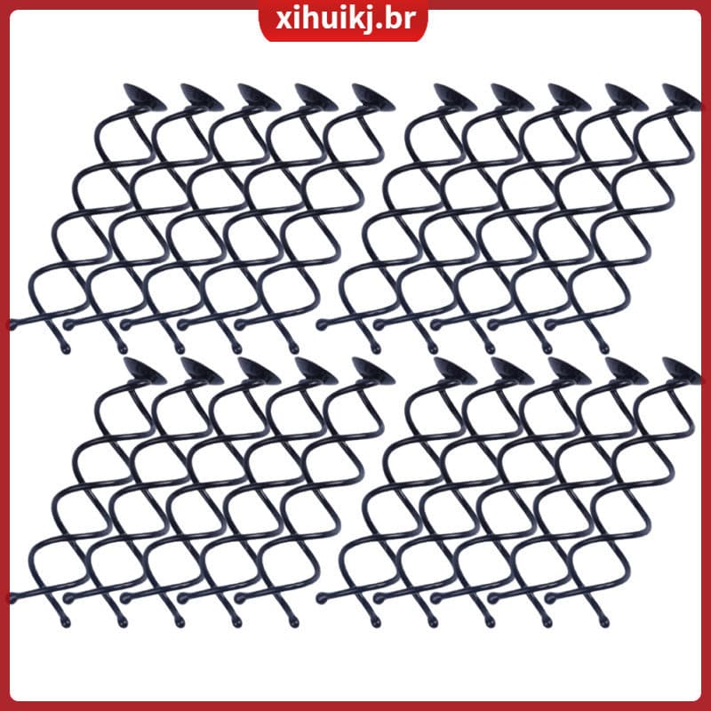 🎀 20Peças Clipe Espiral Preto Em Liga Para Cabelos Com Estilo