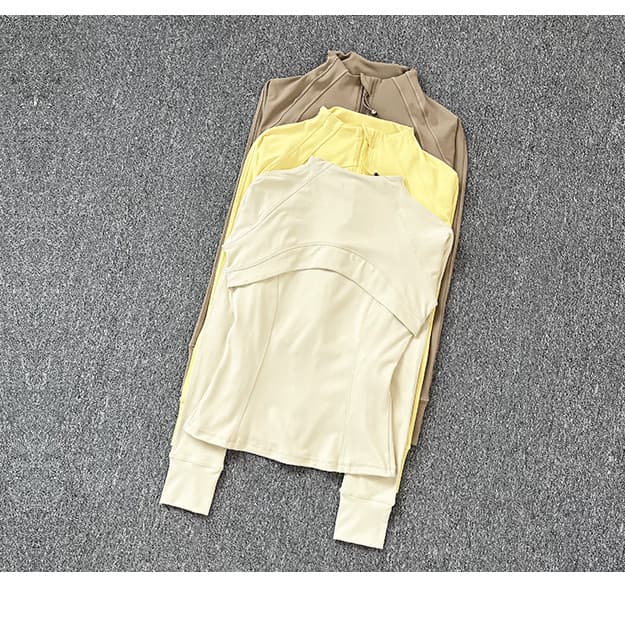 2026 Novo estilo jaqueta de corrida feminina aparência mais fina gola alta protetor solar roupas de secagem rápida manhã