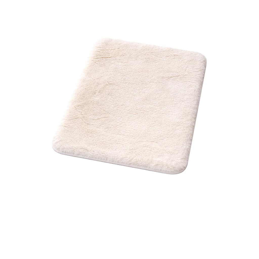 Tapete de Banheiro Felpudo Macio Retangular Pelo Alto Pelinho Branco Ambientado