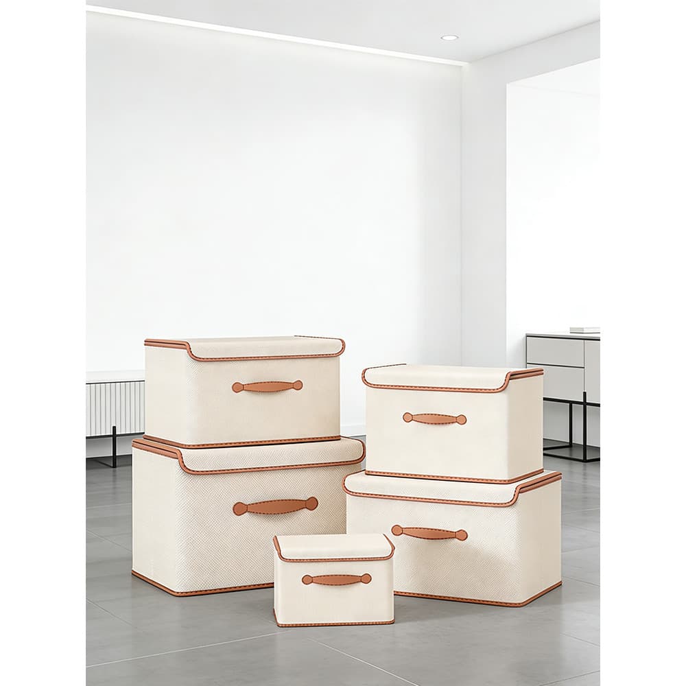 Caixa de armazenamento dormitório quarto cama pequeno armário de armazenamento dobrável roupas domésticas calças caixa d