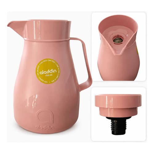 Bule Térmico Aladdin Valencia 750ml Rosa Café E Chá Rosa