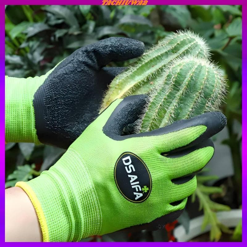 [Tachiuwa2] Luvas De Jardinagem Antiderrapantes Resistentes A Perfurações Para Homens E Mulheres Com Látex Natural Nylon