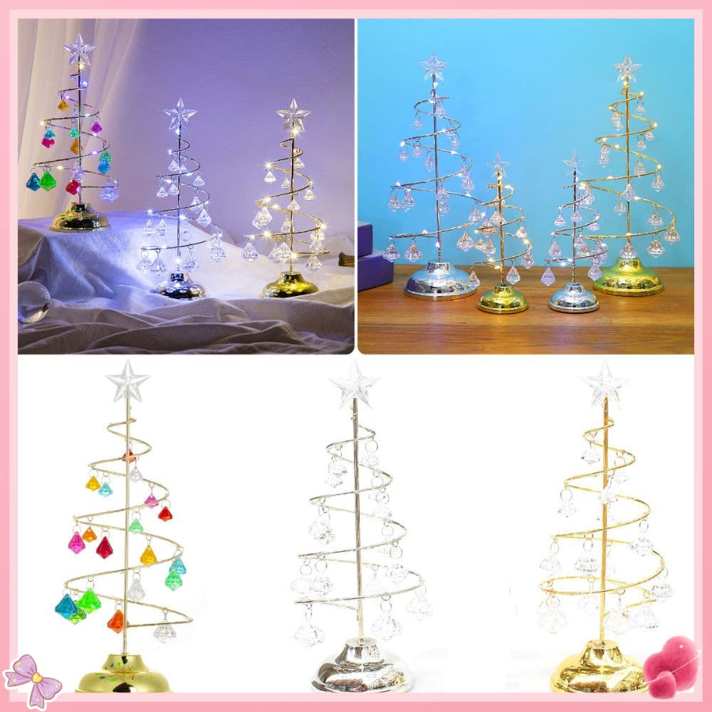 Luz Decorativa De Natal , Lâmpada Luminosa LED Multicolorida Para Árvore , Noturna Pendente De Cristal