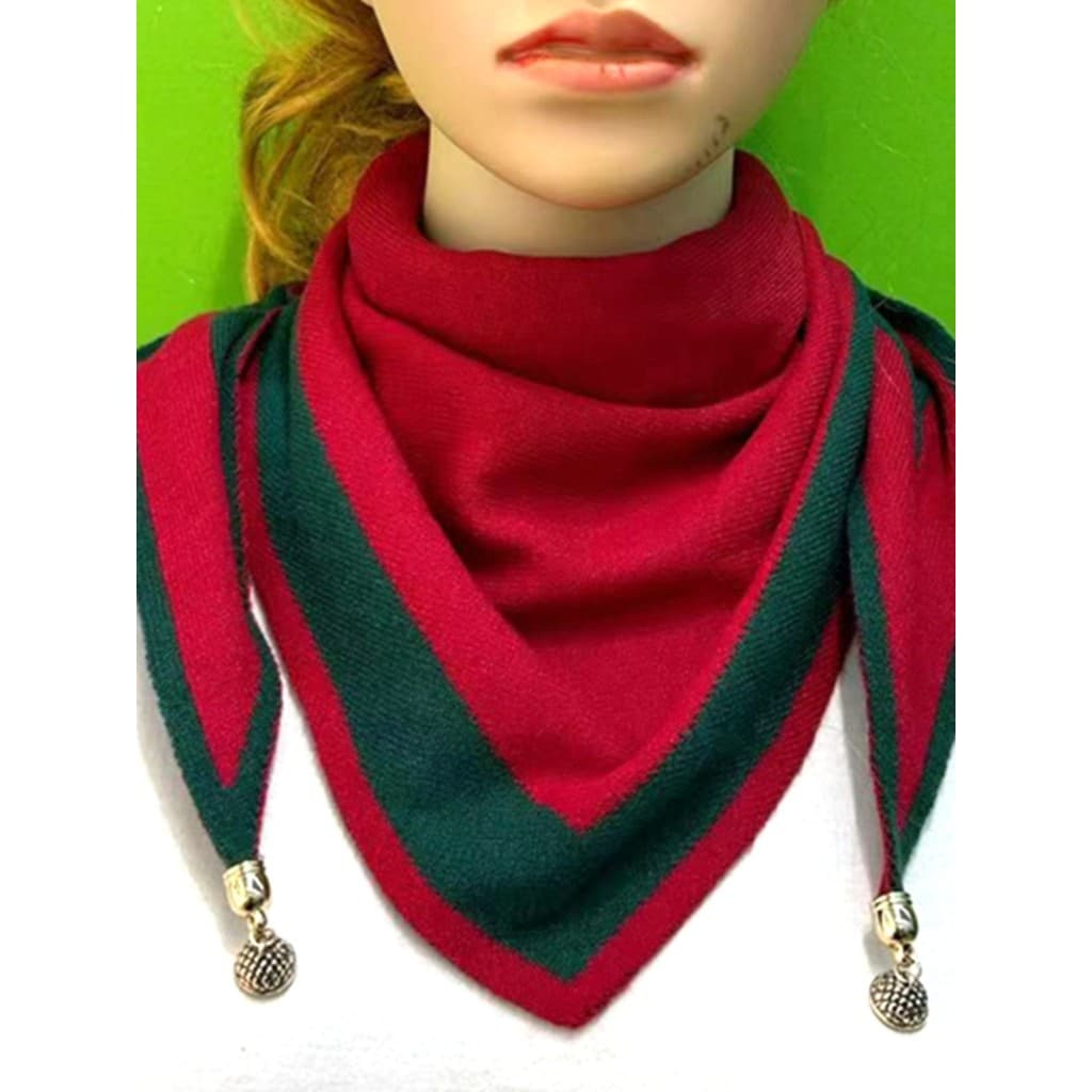 Novo outono inverno cachecol de malha triângulo cachecol proteção Cervical cachecol quente dupla face cor multifuncional